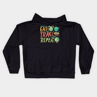 Eat Travel Repeat Kids Hoodie